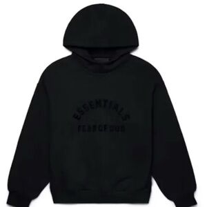 🖤 Essentials Fear of God Arch Logo Hoodie – Jet Black (XS–XL) 🖤
